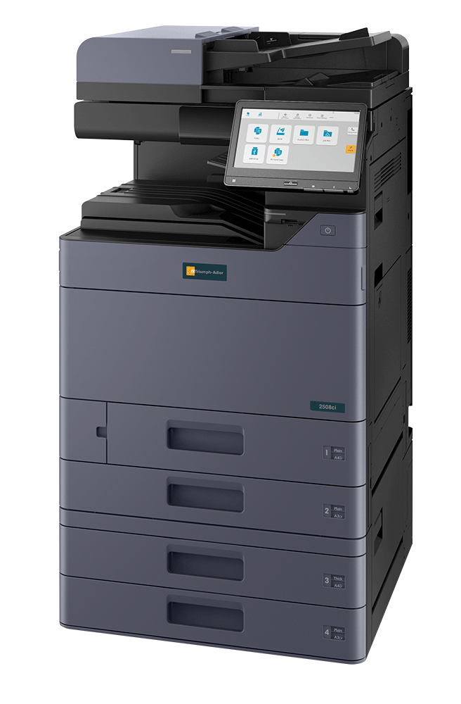 Moderne multifunctionele printer in zakelijke werkomgeving